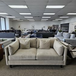 Fabric Sofa With Removable Cushions 