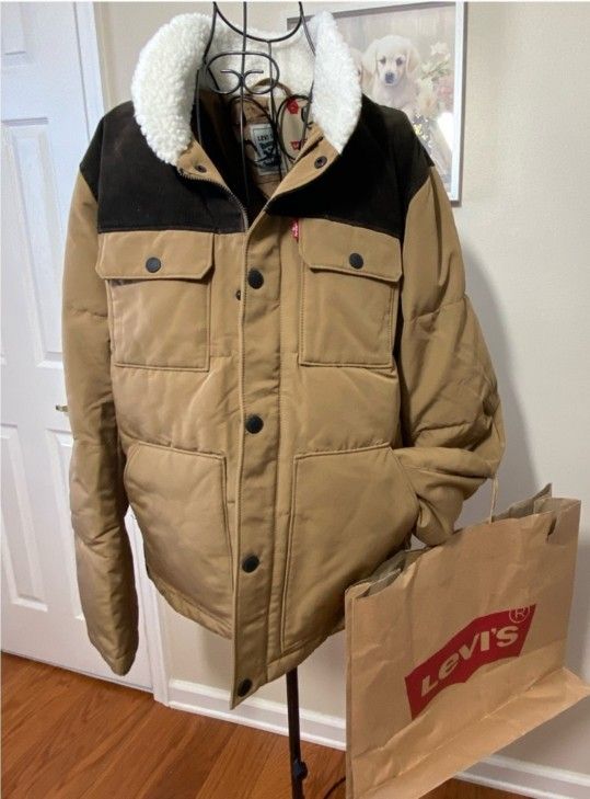 Men's Levi's Jacket XL Corduroy Sherpa Chamarra