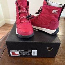 Little Girl Sorel Waterproof Boot Size 11