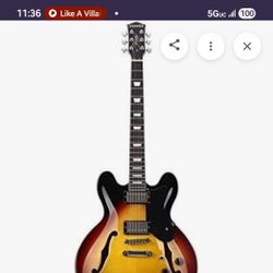 Donner DJP 1000 Semi Acoustic Electric Guitar New