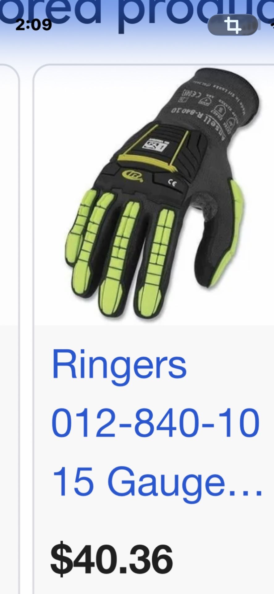 Impact Gloves R840 Size8