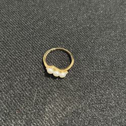 Gold Pearl Ring
