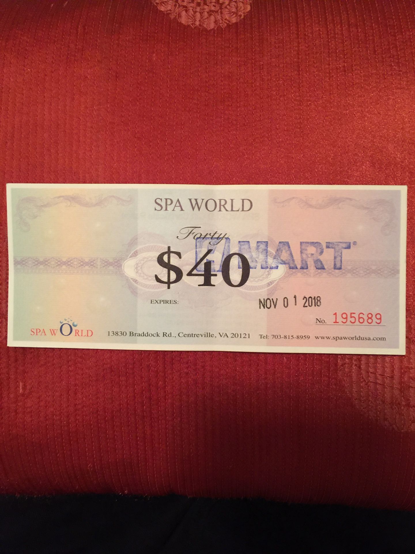 5 SPA WORLD TICKETS 🎫 WORTH $200 GOING FOR $150