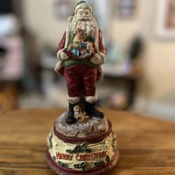 Windsor Collection Old World Santa Claus Music Box - We Wish You A Merry Xmas