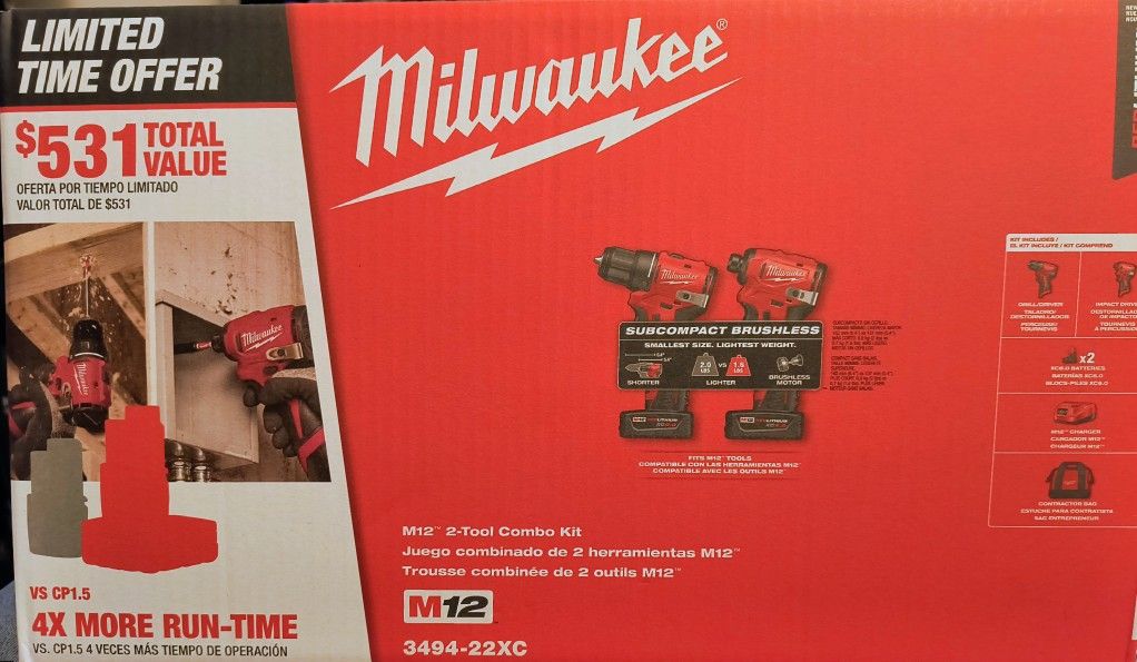 New Milwaukee Drill Set