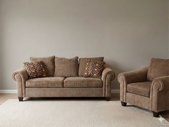 Rooms To Go Gently used Sofa and chair. Will add a cocktail table for free. Negotiable!!!