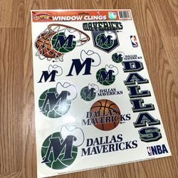 Vintage  Dallas Mavericks Cling Decals