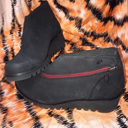 Loints of Holland Womens Black Leather Fusion Ankle Boots Size 40