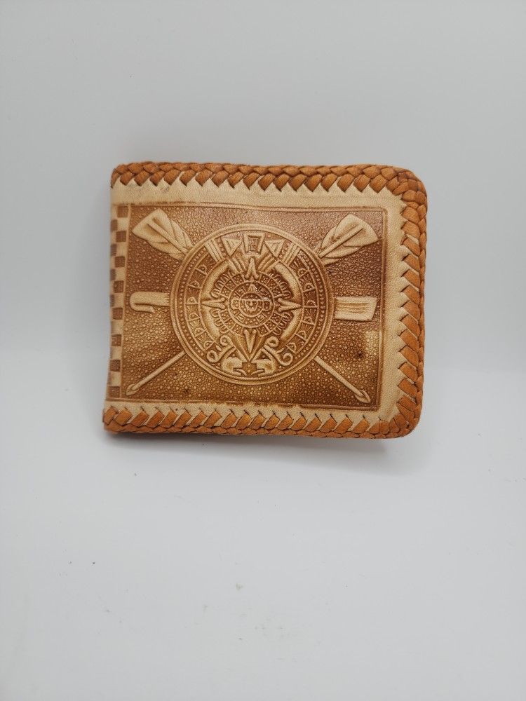 Western Tooled Leather Bi-fold Wallet  