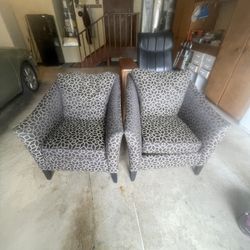 2 Nice Very High-Quality Quality-designer Chairs From Macy's-Or-solid maple credenza/TV stand with two shelves high-quality