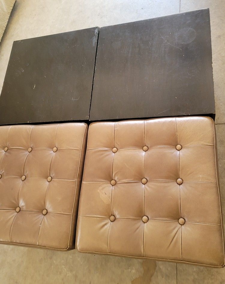 4 Piece Ottoman Grouping 4 Way Set, Square