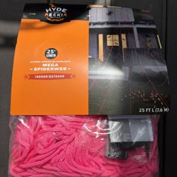 NEW Hot Pink Mega Spiderweb, 25 Foot Halloween Decoration