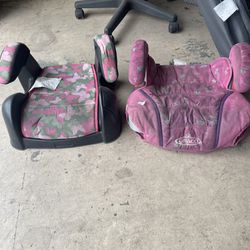 2 Pink Booster Car Seats