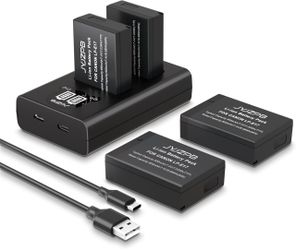 4-Pack LP-E17 Battery and Upgraded Dual LCD Charger for Canon R50