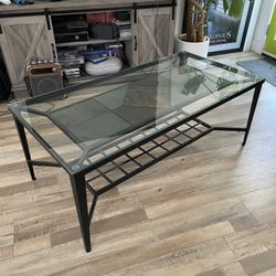 Mosaic Design Glass Coffee Table