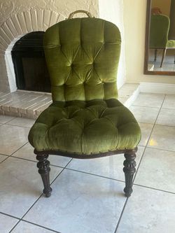 Antique Velvet Chair