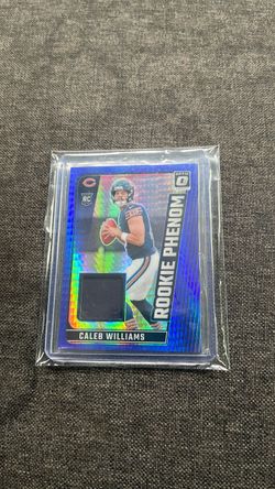 Caleb Williams RC memorabilia card