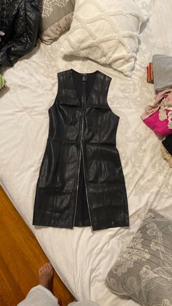 Dress faux leather