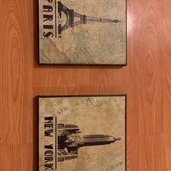 New York And Paris Pictures Frames 