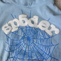 Sp5der Hoodie Sky Blue