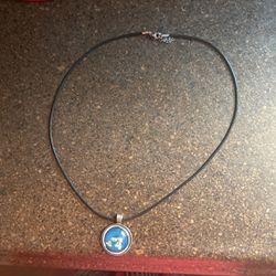Flat Earth Pendant With Necklace 