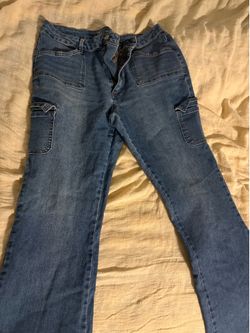 Flared Cargo Jeans