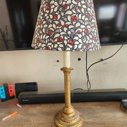 Antique Brushed Lamp W Shade