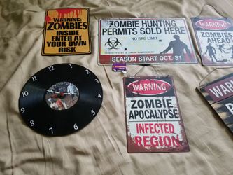 Zombie themed decorations