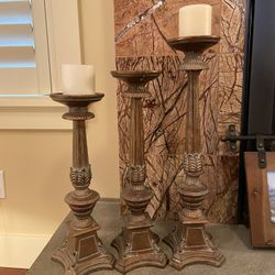 3 Candle Holders 