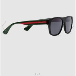 Gucci GG0341S men’s and women’s rectangular sunglasses shades for the black red and green one 