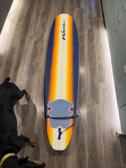 Wavestorm 8’ Soft-Top Surfboard – Includes Fins & Leash