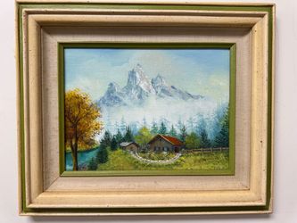 Signed hand painted original antique art wood picasso renoir matisse era signed by Luba