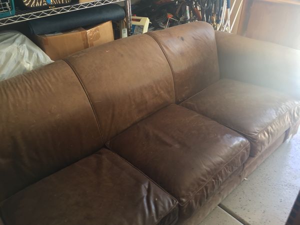 Leather Sofa Restoration Hardware Nubuck For In Cave Creek Az Offerup