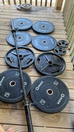 Barbell with plates