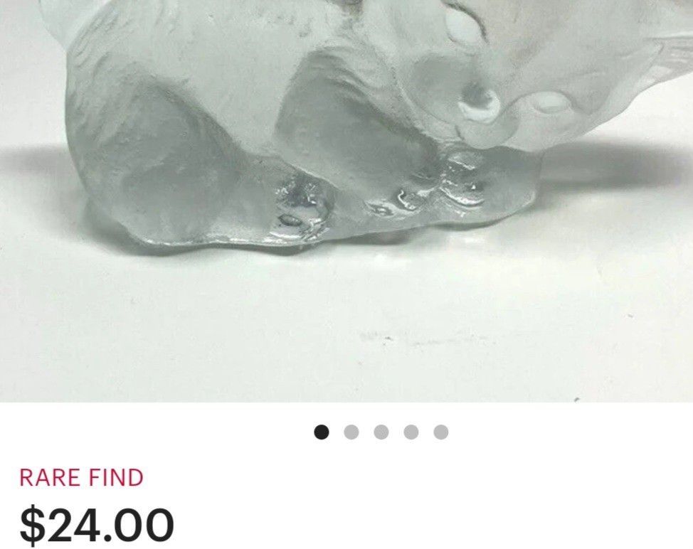 Glass Cat Figure