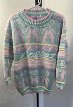 Beautiful Vintage Pastel Knit Ballet Sweater Size 5/6 🩰