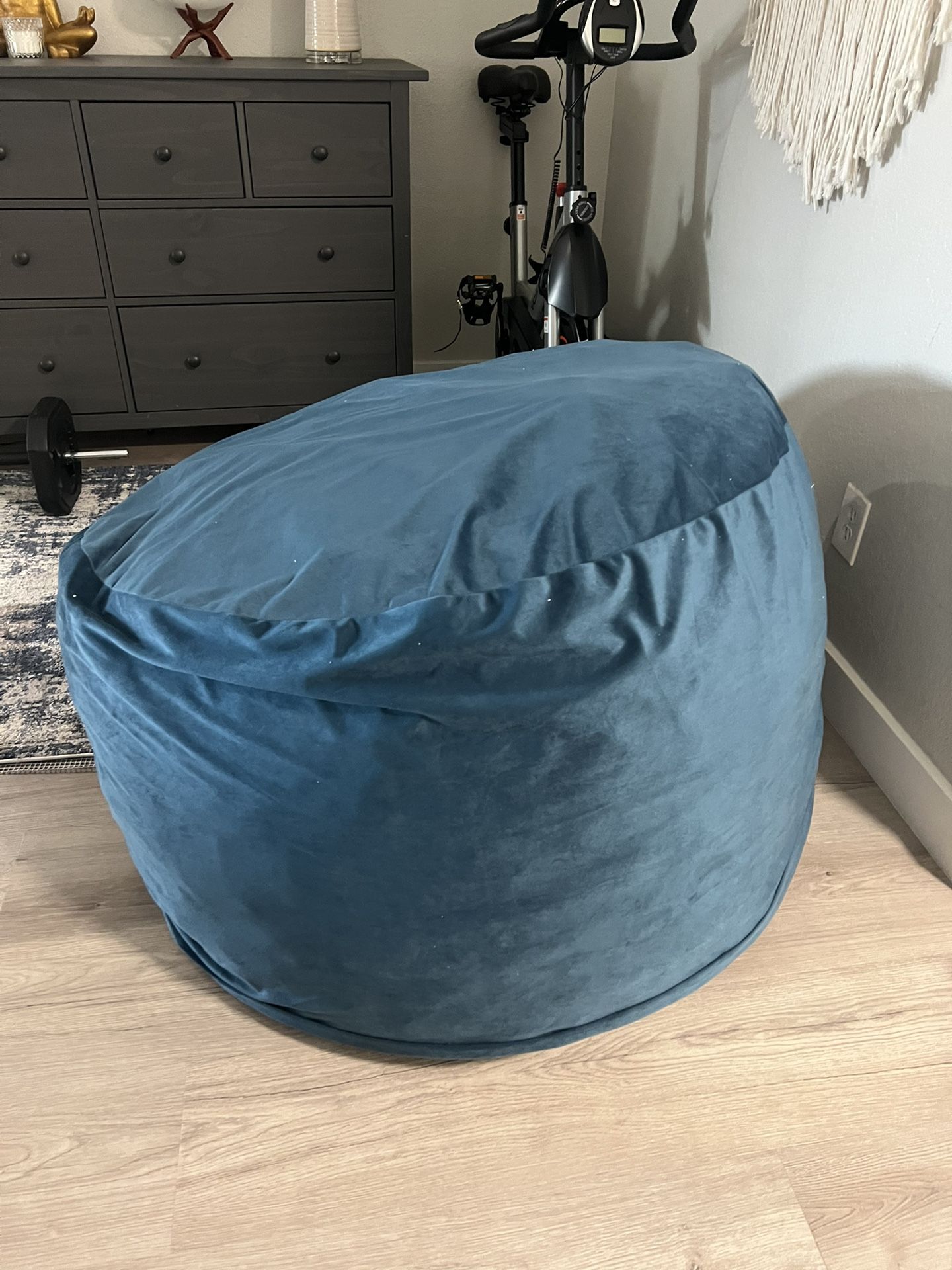 Cozy Teal Blue Bean Bag Chair – Super Soft & Plush