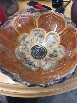 12” round decorative bowl