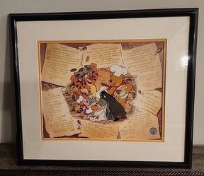 Disney Winnie The Pooh "Recipe For Fun" Limited Ed. Sericel COA 2002 Framed
