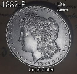 1882-P Morgan Silver Dollar; Choice MS/BU, Semi Key Date, Full Feathering, High Grade Coin.