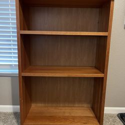 Wood Bookshelf 13.5” D, 48” H, 30” W