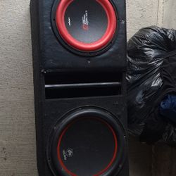Custom 15 In Subwoofer Box With 15in DB Audio 1800w Subwoofer. Alpine Amp  And Cerwin Vega 12 