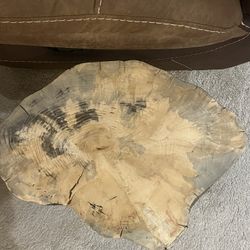 Handcrafted Live Edge Blue Box Elder End table 