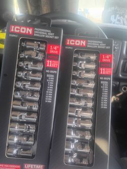 ICON PROFESSIONAL UNIVERSAL JOINT SHALLOW SOCKET SET