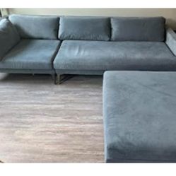 West Elm Andes sectional Sofa, Ottoman 