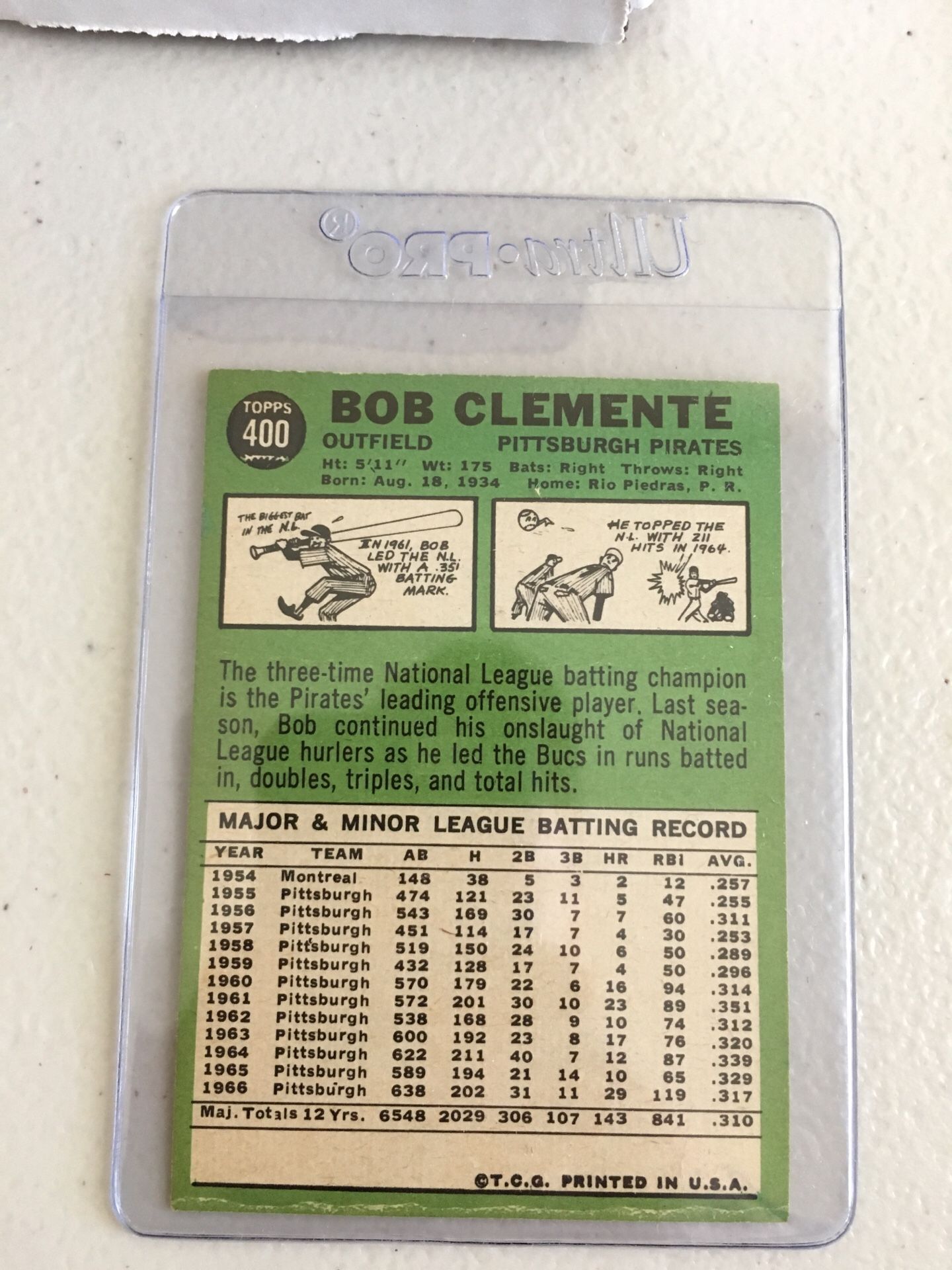 Roberto Clemente Baseball Cards