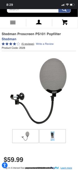 Stedman Proscreen PS101 Popfilter