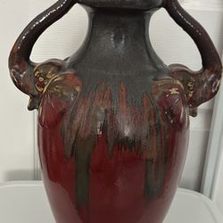 Red Elephant Vase