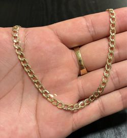 10K Gold Cuban Link Chain 21 inches