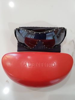 Valentino Designer Black Sunglasses with original case and lens cloth